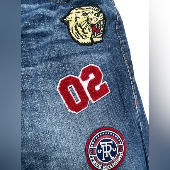 True Religion Straight Flap Patches Jeans Size 34 - Picture 12 of 16